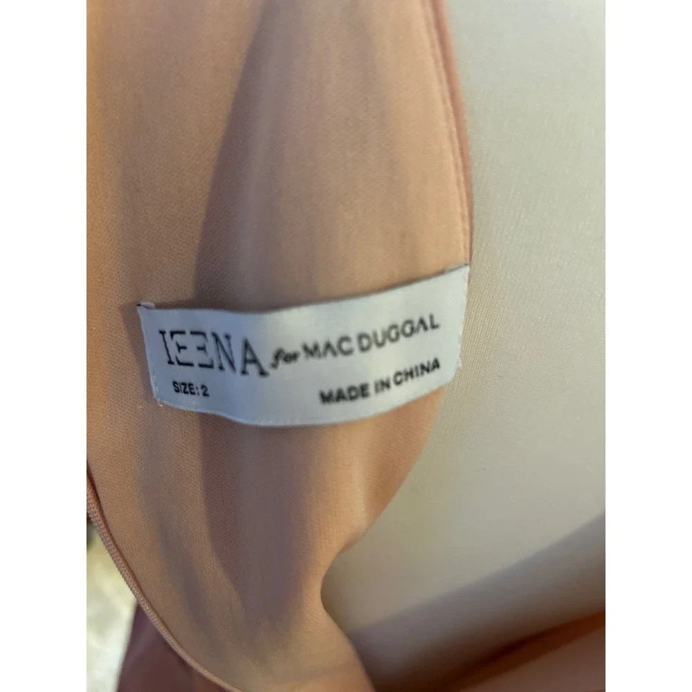 Mac Duggal 49664 Ieena Rose‎ Pink Satin High Low Halter Evening Gown Dress 0